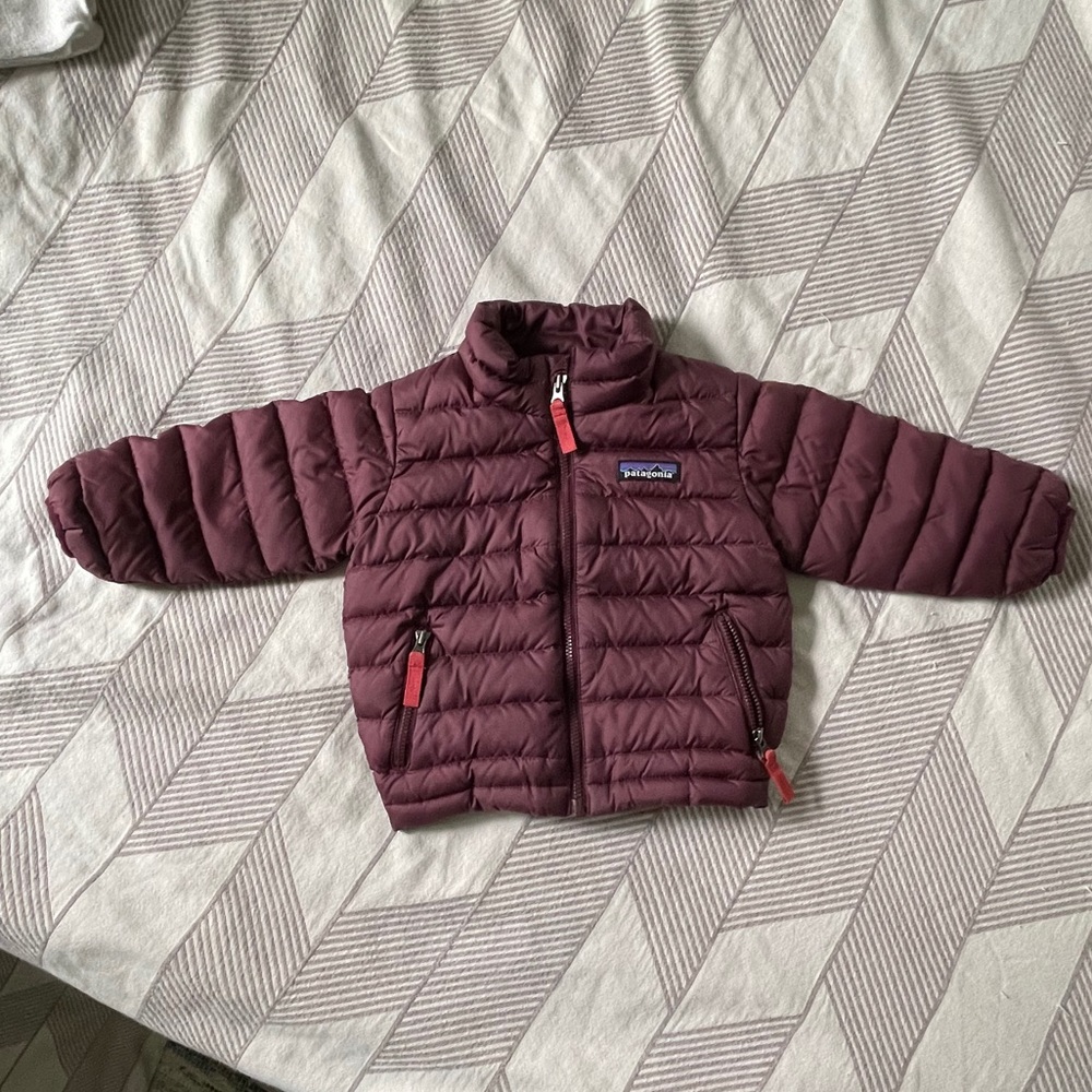 Patagonia maroon puffer coat 6-12 months jacket